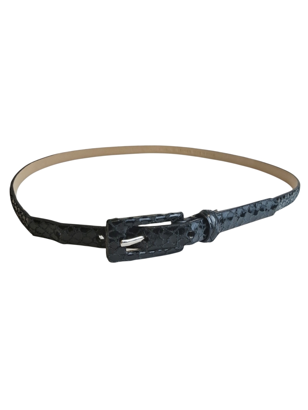 Another Line Inc Women's Black Patent Leather Belt Size M